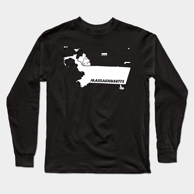 A funny map of Massachusetts - 2 Long Sleeve T-Shirt by percivalrussell